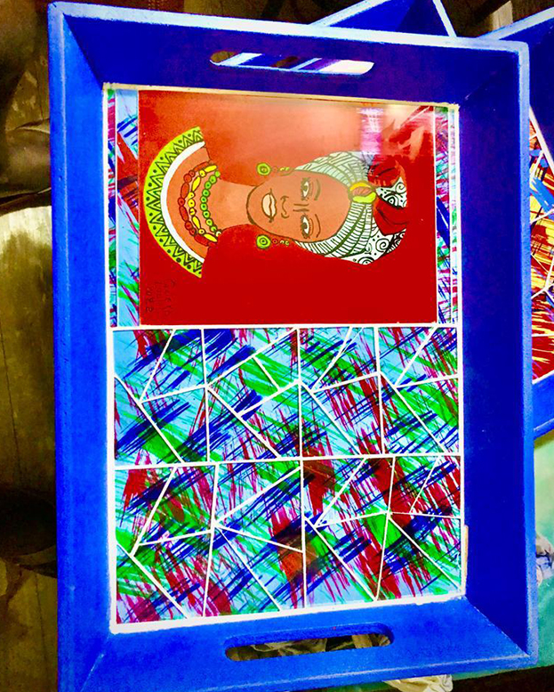 Wooden and Glass Top